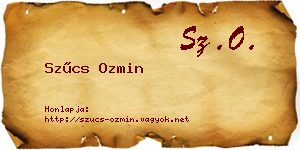 Szűcs Ozmin névjegykártya